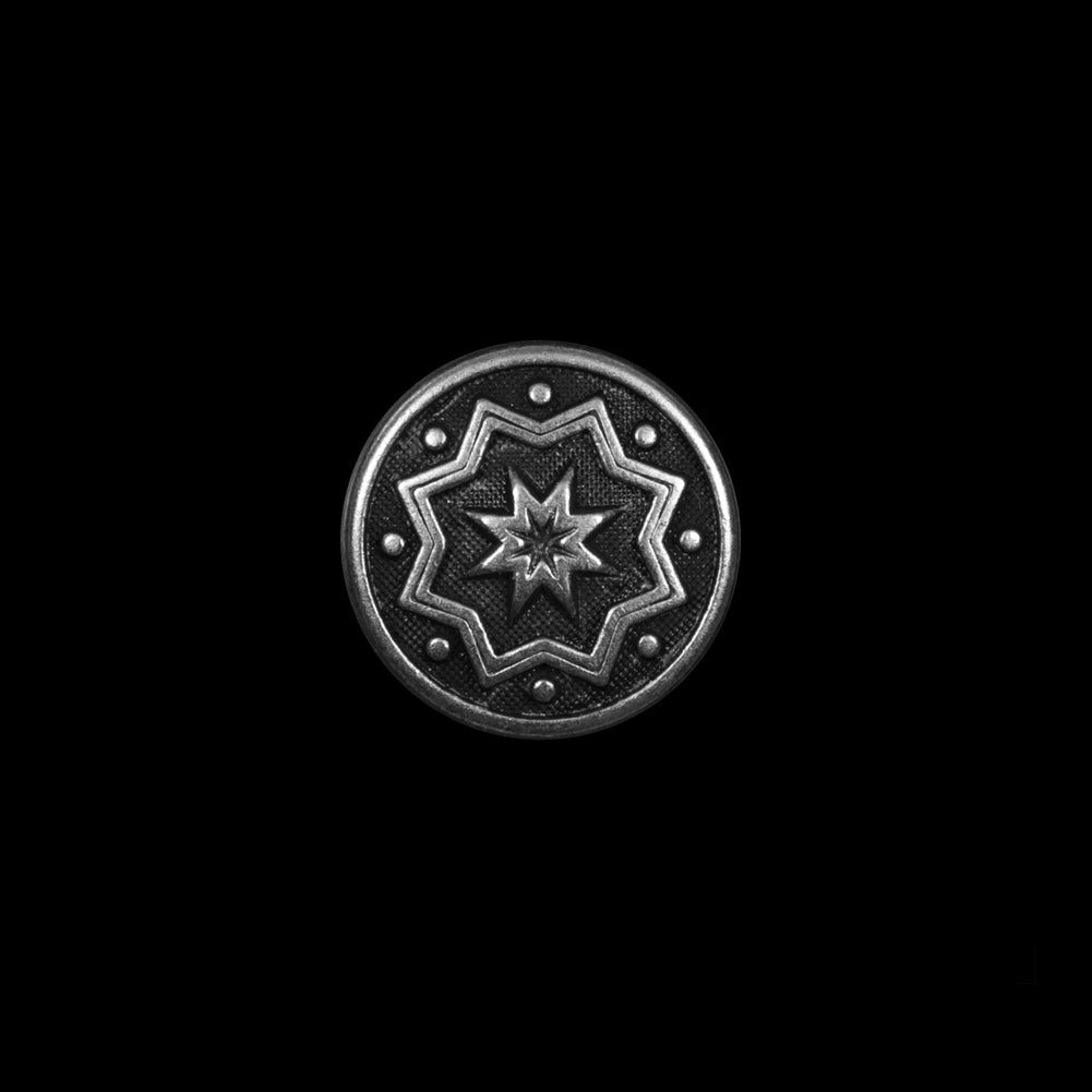 Silver Etched Metal Button - 24L/15mm - Joann Fabrics