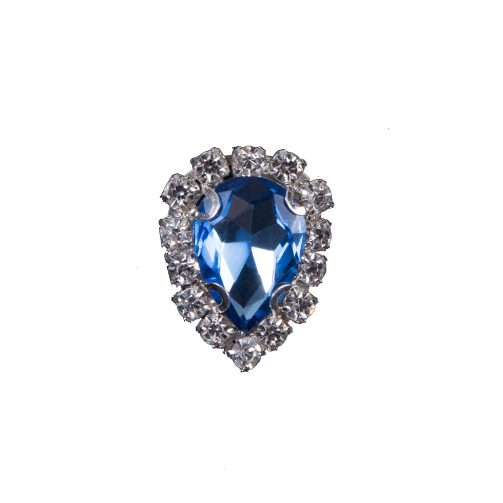 Italian Royal Blue Teardrop Rhinestone Button - 32L/20mm - Joann Fabrics