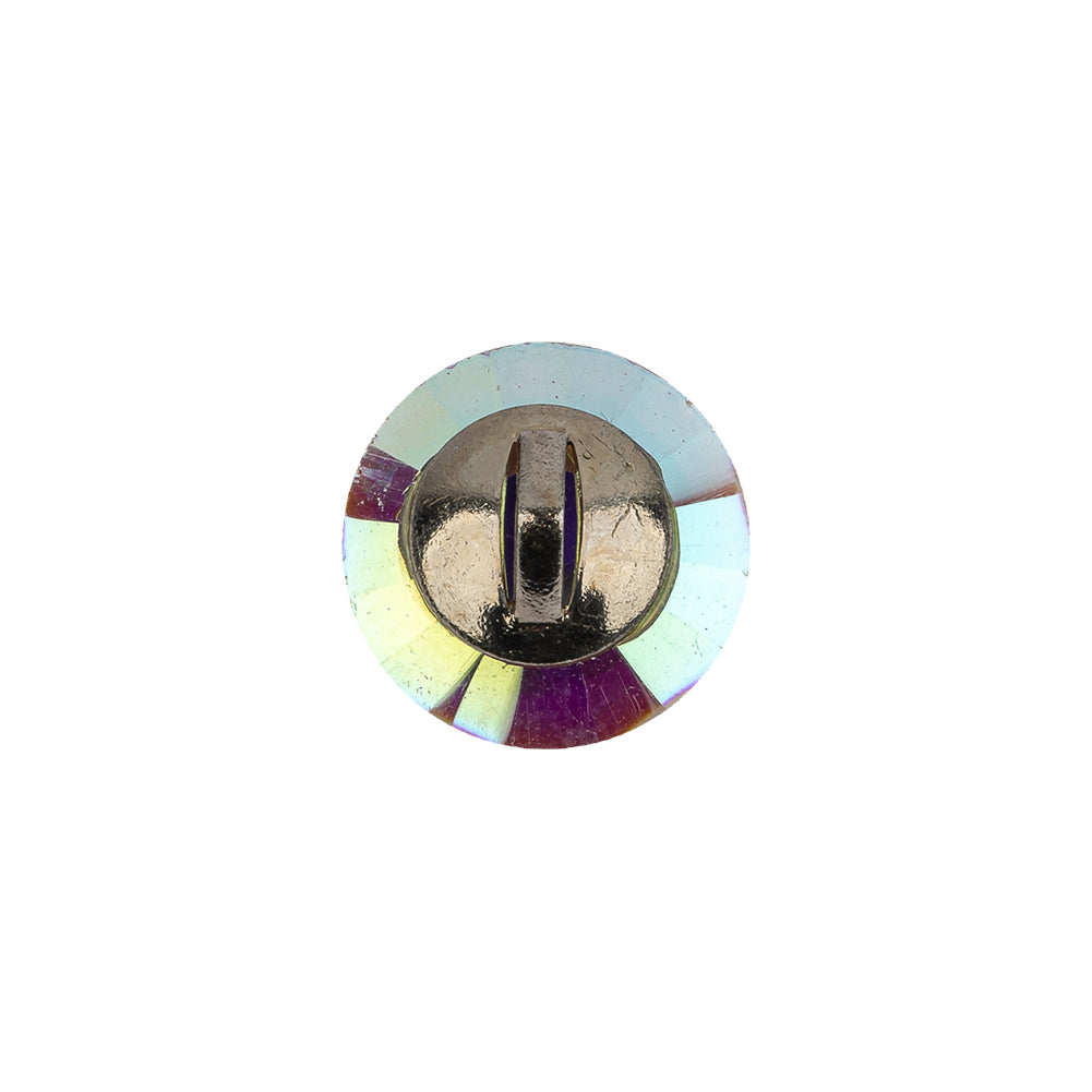 Vintage Swarovski Crystal AB and Silver Shank Back Button - 22L/14mm - Joann Fabrics