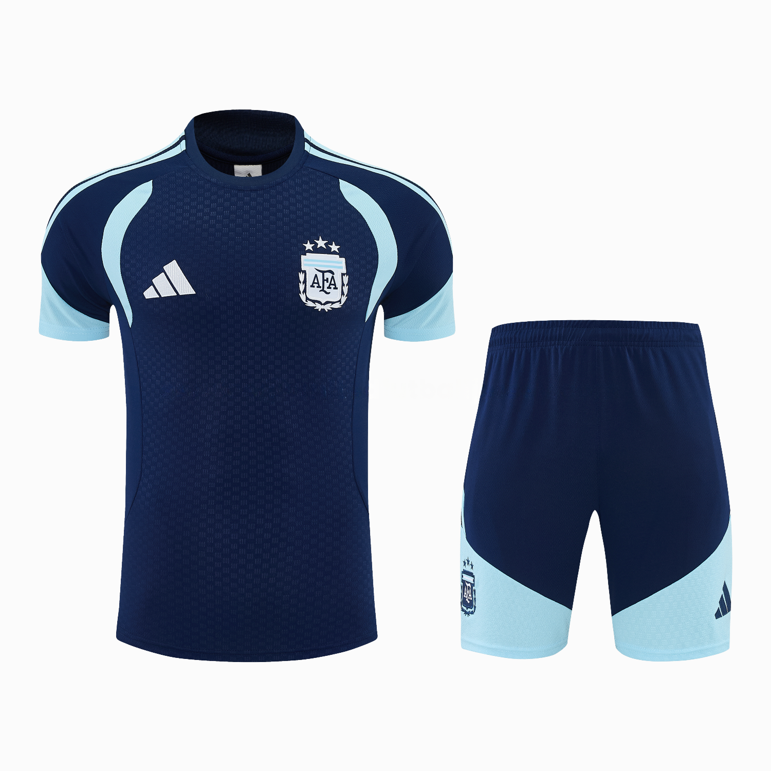 Argentina 2026 Short-Sleeve Training Set - Dark Blue Top and Shorts - UnitedFutballJersey