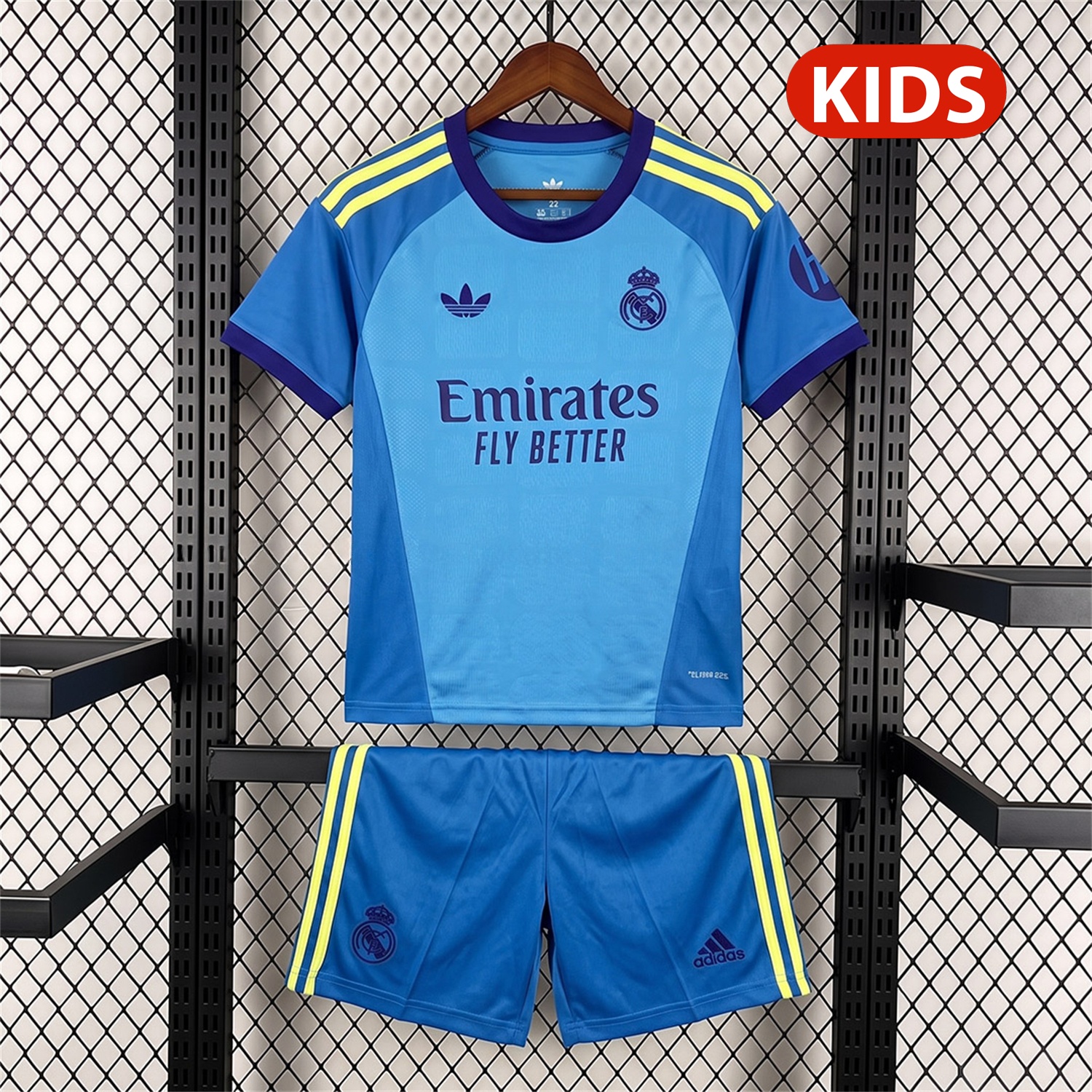 Real Madrid 26-27 Blue Goalkeeper Kids Kit - UnitedFutballJersey