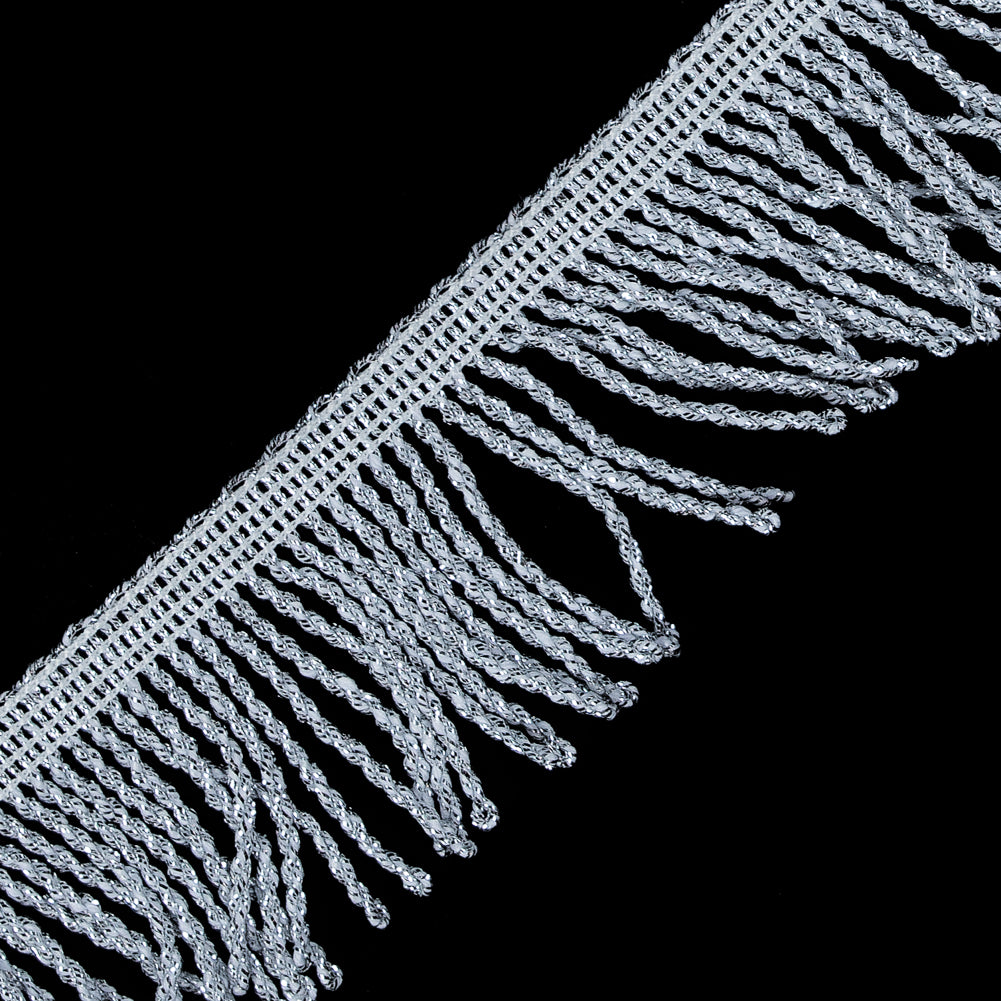 Silver Metallic Twisted Fringe - 2