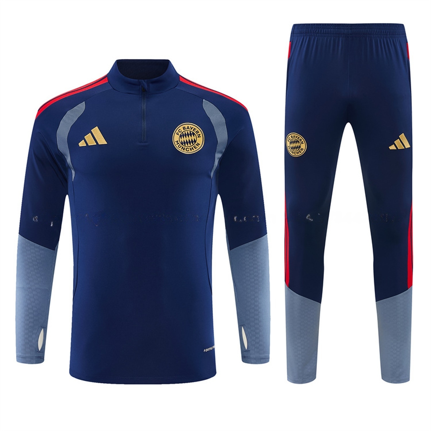Bayern Munich 26-27 Long Sleeve Training Set - Deep Blue Top & Deep Blue Pants - UnitedFutballJersey