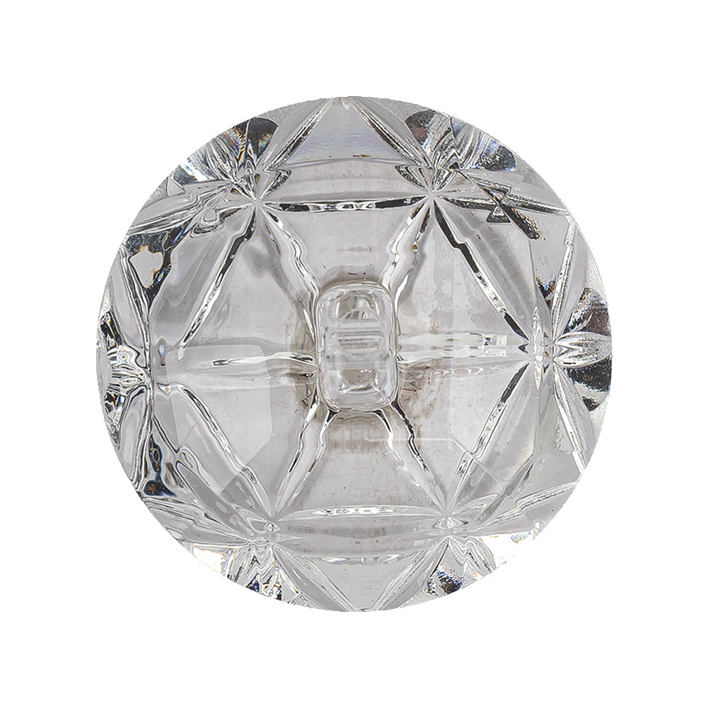 Italian Transparent Geometric Shank Back Dome Shaped Plastic Button - 44L/28mm - Joann Fabrics