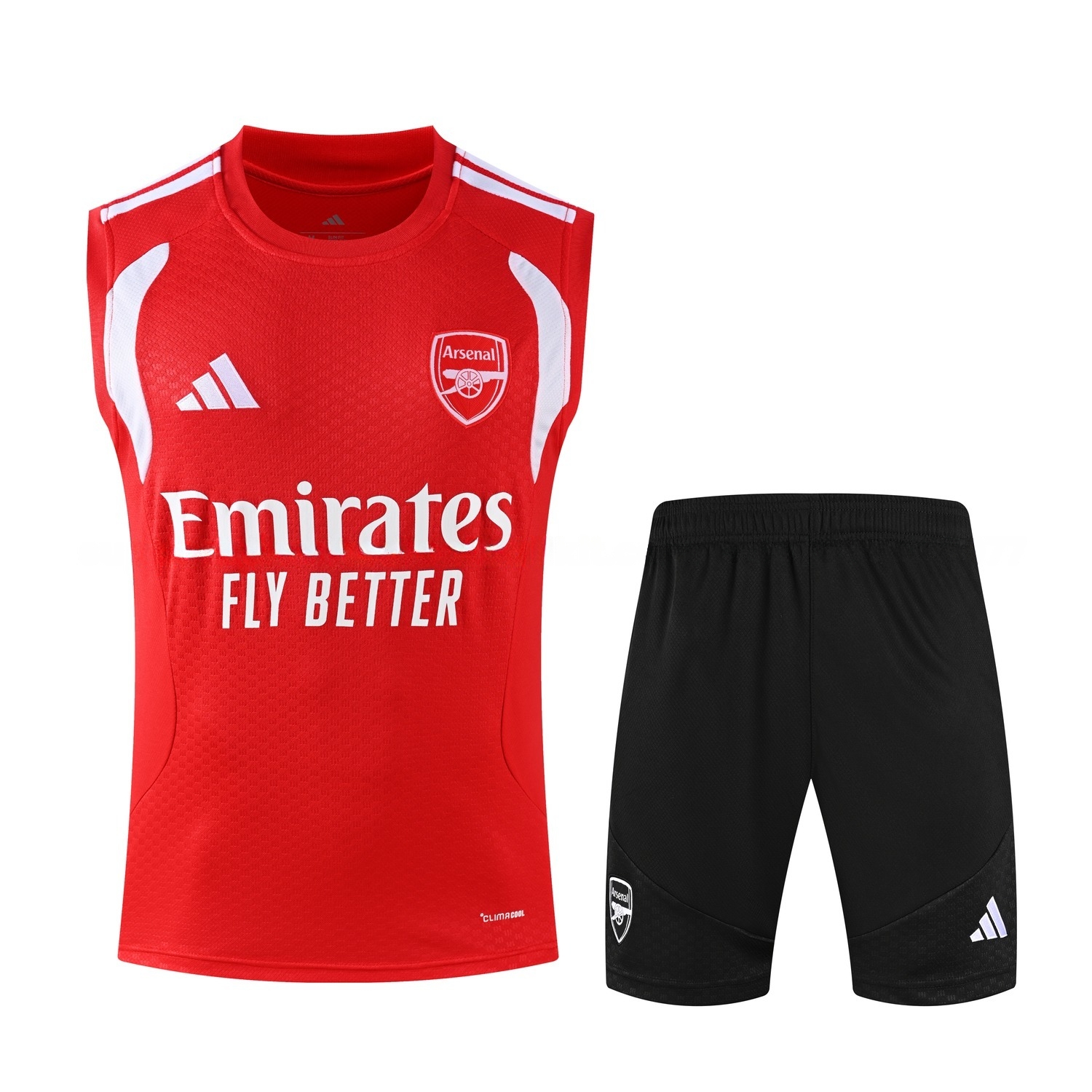 Arsenal 26-27 Vest Training Set - Red Vest and Black Shorts - UnitedFutballJersey