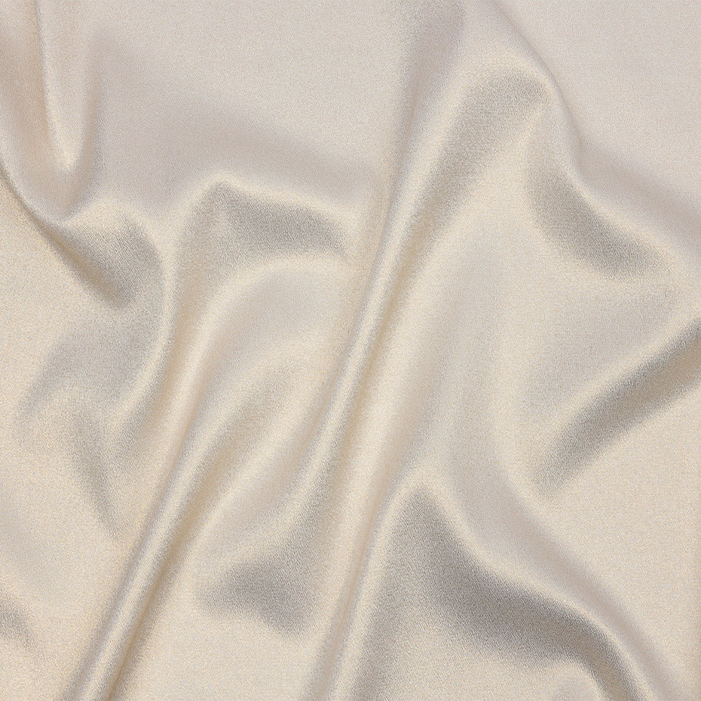 Stretch Polyester Crepe with Gold Foiling - White - Devyn Collection - Joann Fabrics