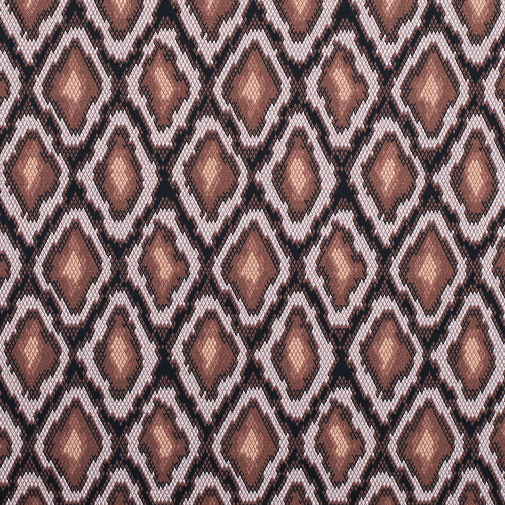 Friar Brown and Pearl Python Printed Stretch Cotton Sateen - Joann Fabrics