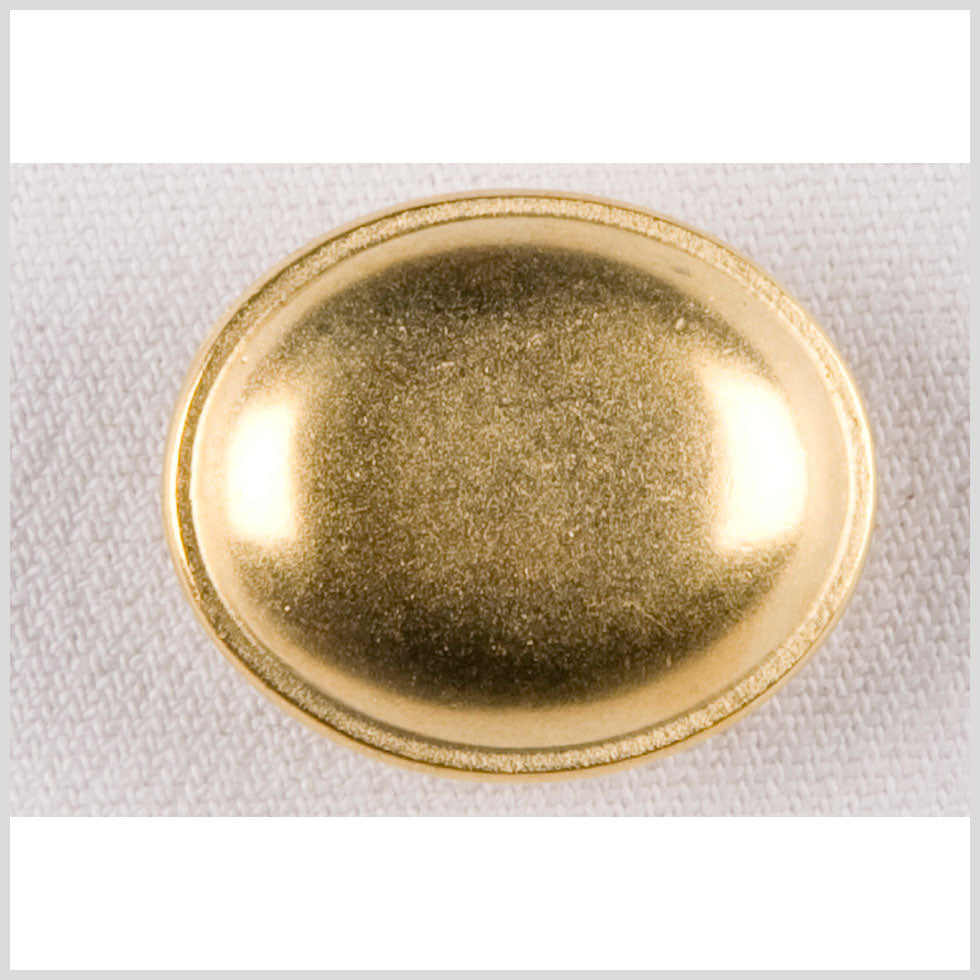 Oval Metal Shank Back Button - 28L/18mm - Gold Dome Shaped - Joann Fabrics