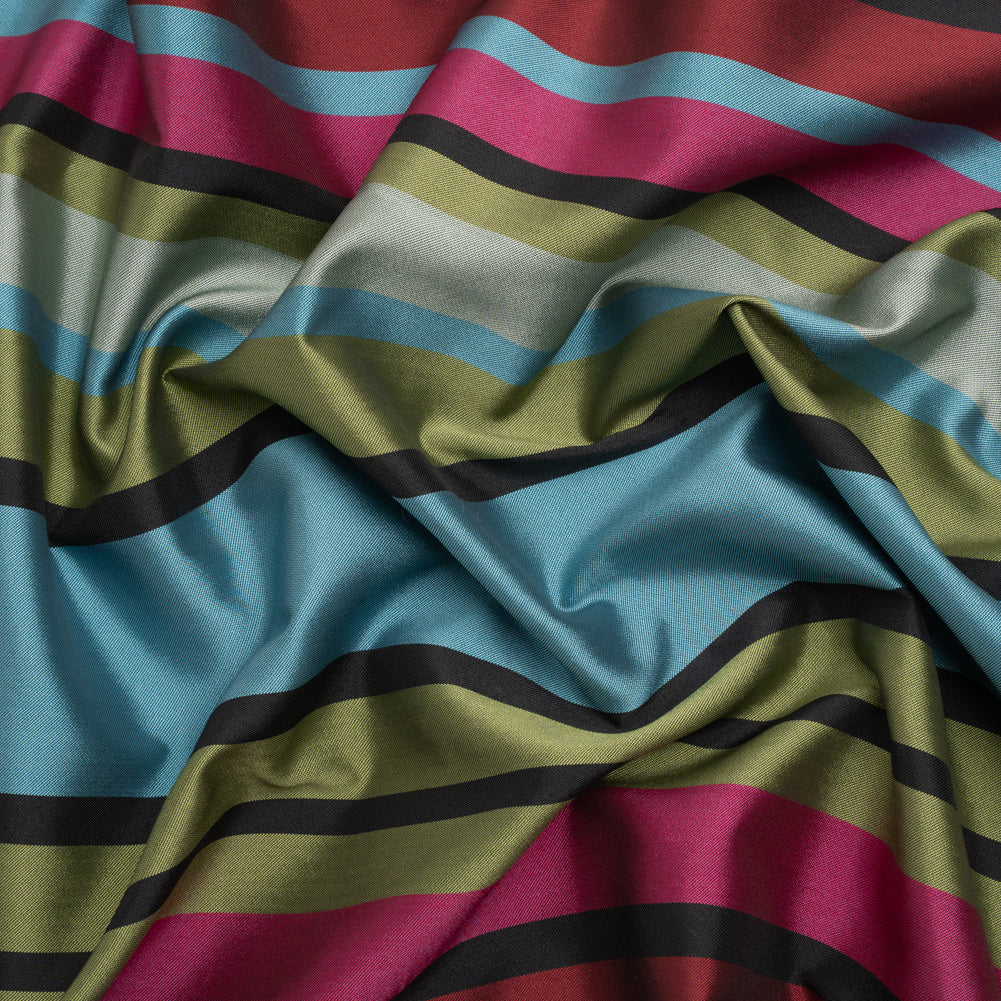 Pink, Green and Turquoise Barcode Stripes Polyester Twill - Joann Fabrics