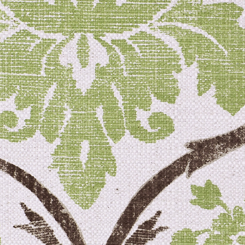 Green/Brown Grand Floral Print Cotton-Blend Woven - Joann Fabrics