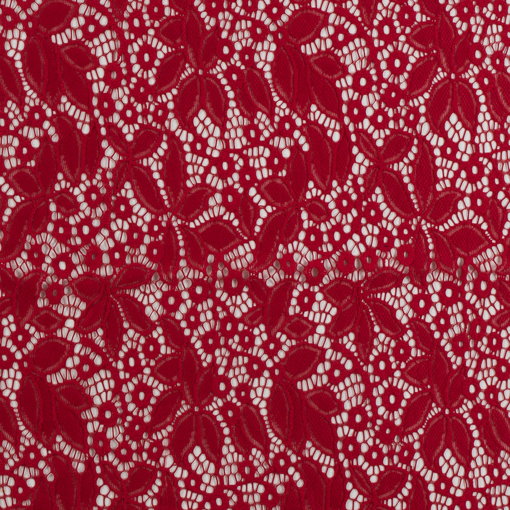 Stretch Lace - Red Floral - Katerina Collection - Joann Fabrics