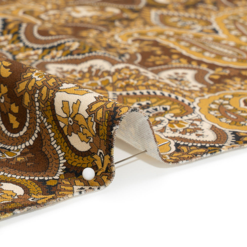 Mood Exclusive Brown Paisley Party Stretch Cotton Sateen - Joann Fabrics