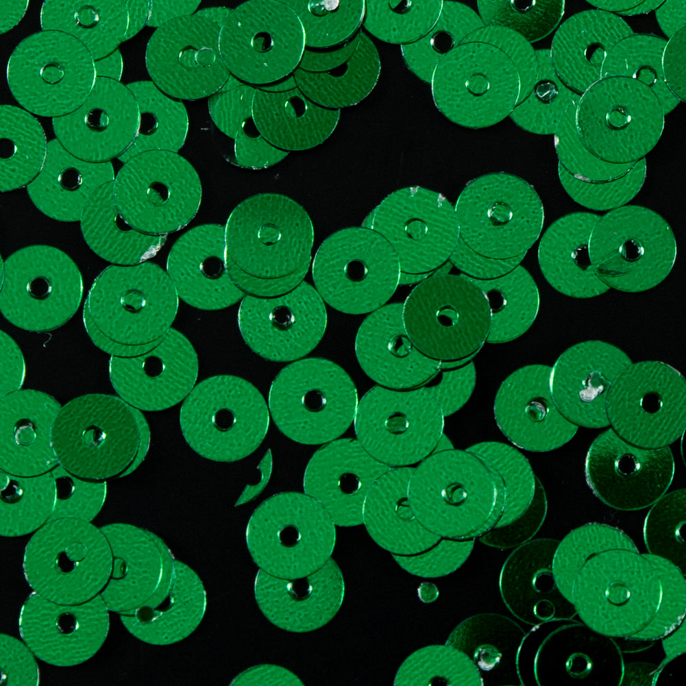 Bag of Jade Color Loose Sequins with Silver Back - 5mm - Joann Fabrics