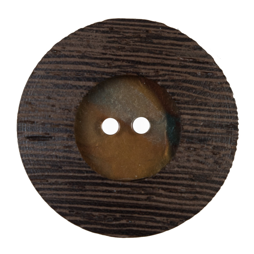 Brown Wooden 2-Hole Button - 55L/35mm - Joann Fabrics