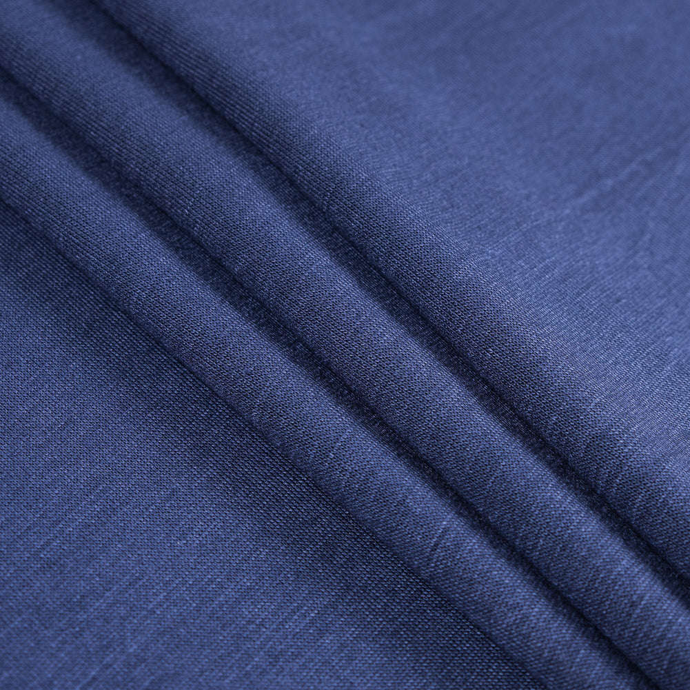 Italian Insignia Blue and Black Reversible Double Knit - Joann Fabrics