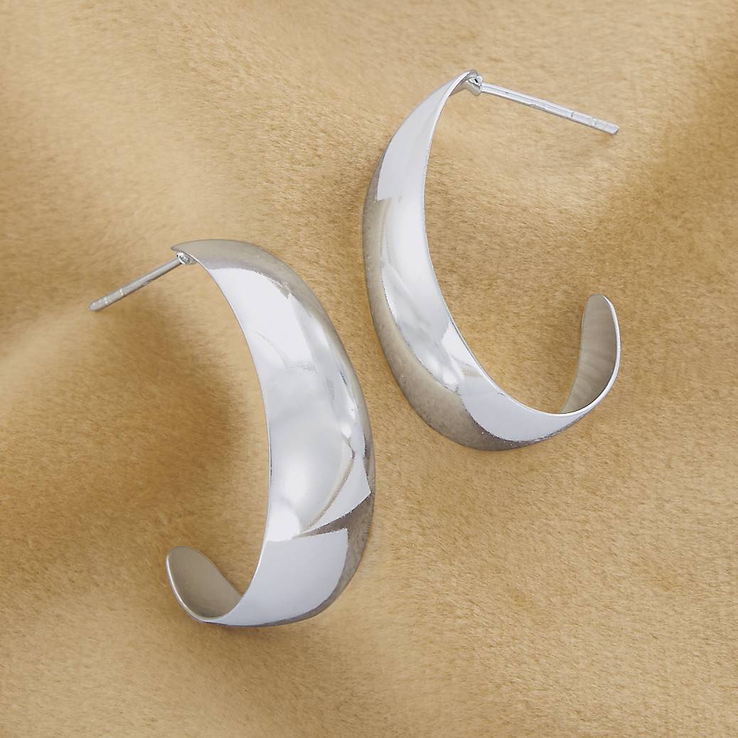 Sterling Silver Post Hoop Earrings, Gift Boxed - Northstyle Catalog