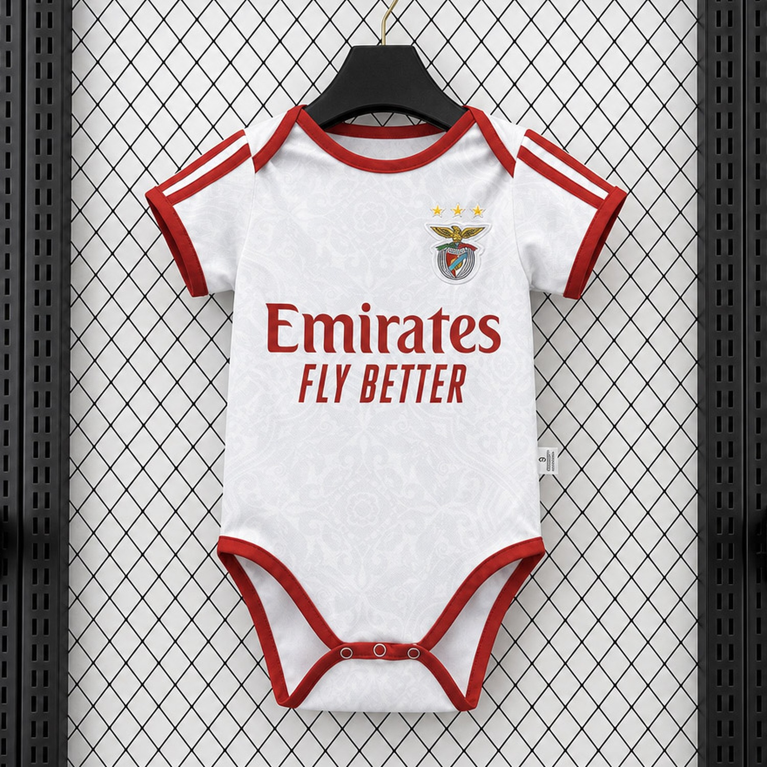 Benfica 26-27 Away White Baby Crawling Suit - UnitedFutballJersey