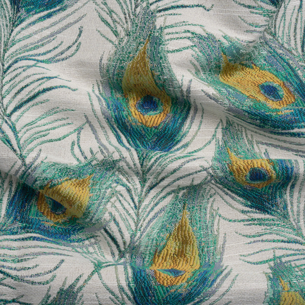 Peacock Green Peacock Feathers Upholstery Jacquard - Joann Fabrics