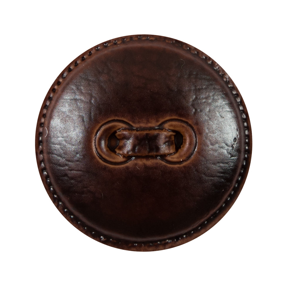 Italian Dark Brown Faux Leather Plastic Button - 48L/30.5mm - Joann Fabrics