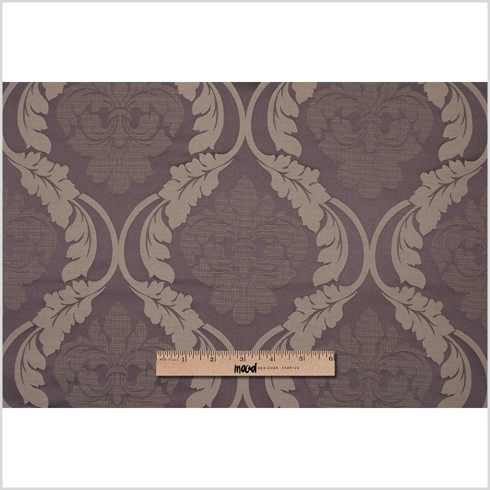 Iron Brown Floral Damask-Pattern Satin Jacquard - Joann Fabrics