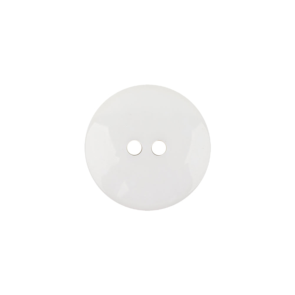 Italian White Low Convex 2-Hole Plastic Button - 28L/18mm - Joann Fabrics