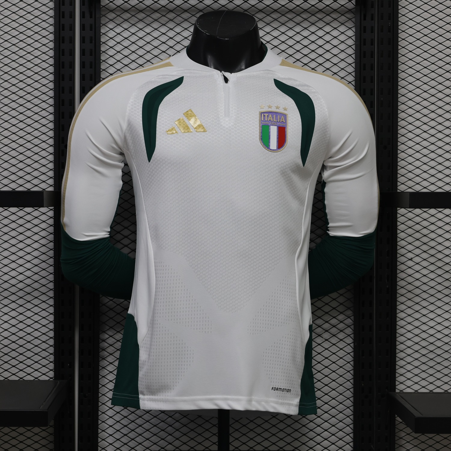 Italy 2026 White Long Sleeves Training Jersey - Player Version - UnitedFutballJersey