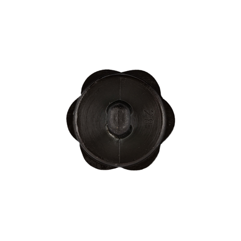 Italian Black Floral and Geometric Shank Back Nylon Button - 32L/20mm - Joann Fabrics