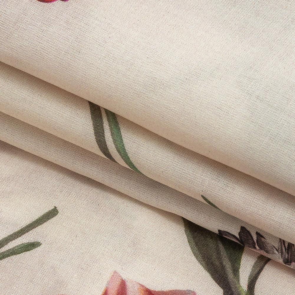 Cotton Voile - White and Pink Floral - Inhotim Blooms Print - Mood Exclusive Rio Collection - Joann Fabrics