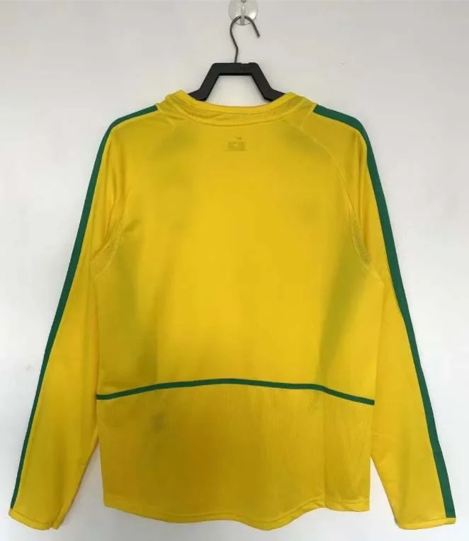 2002 Retro Brazil Home Jersey Long Sleeve