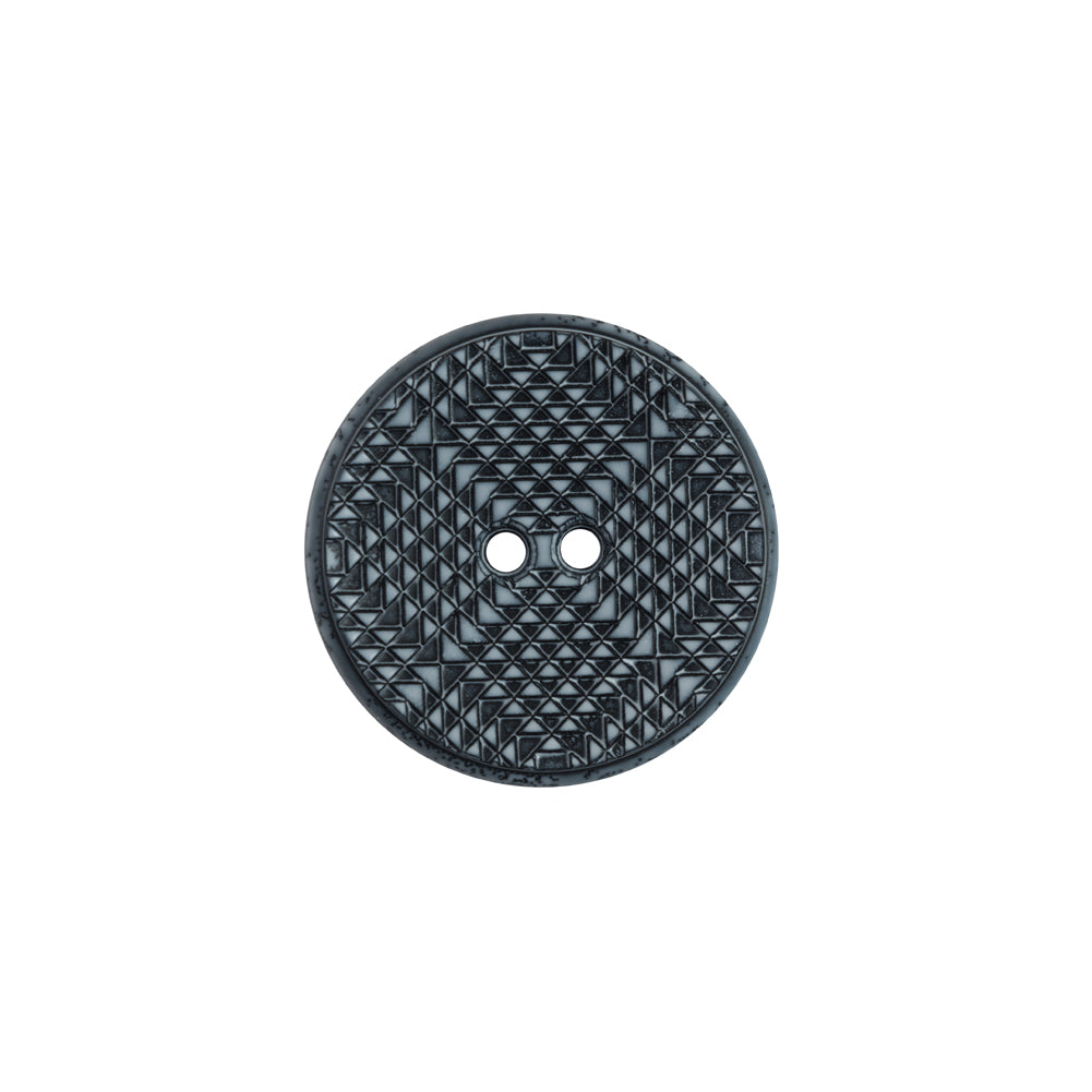 Italian Black and Gray Geometric 2-Hole Button - 32L/20mm - Joann Fabrics