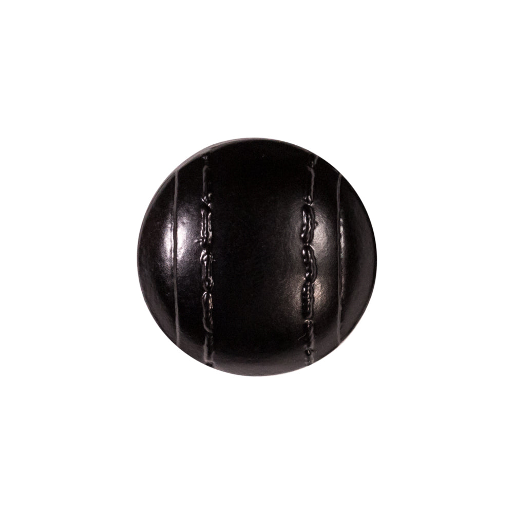 Italian Black Faux Leather Plastic Button - 32L/20mm - Joann Fabrics