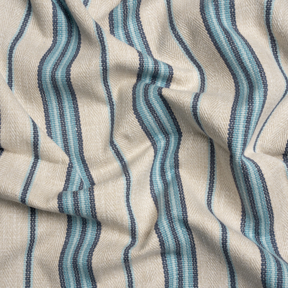 Polyester and Cotton Twill - Denim Herringbone Stripes - British Imported - Joann Fabrics