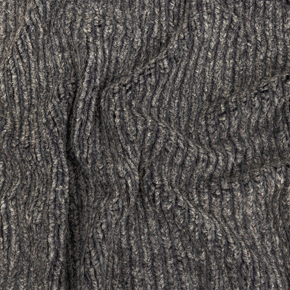 Heathered Gray Rib Knit Faux Fur - Joann Fabrics