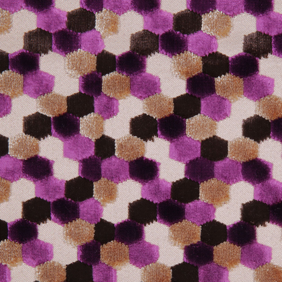 Purple Laser-Cut Geometric Polyester Velvet - Joann Fabrics