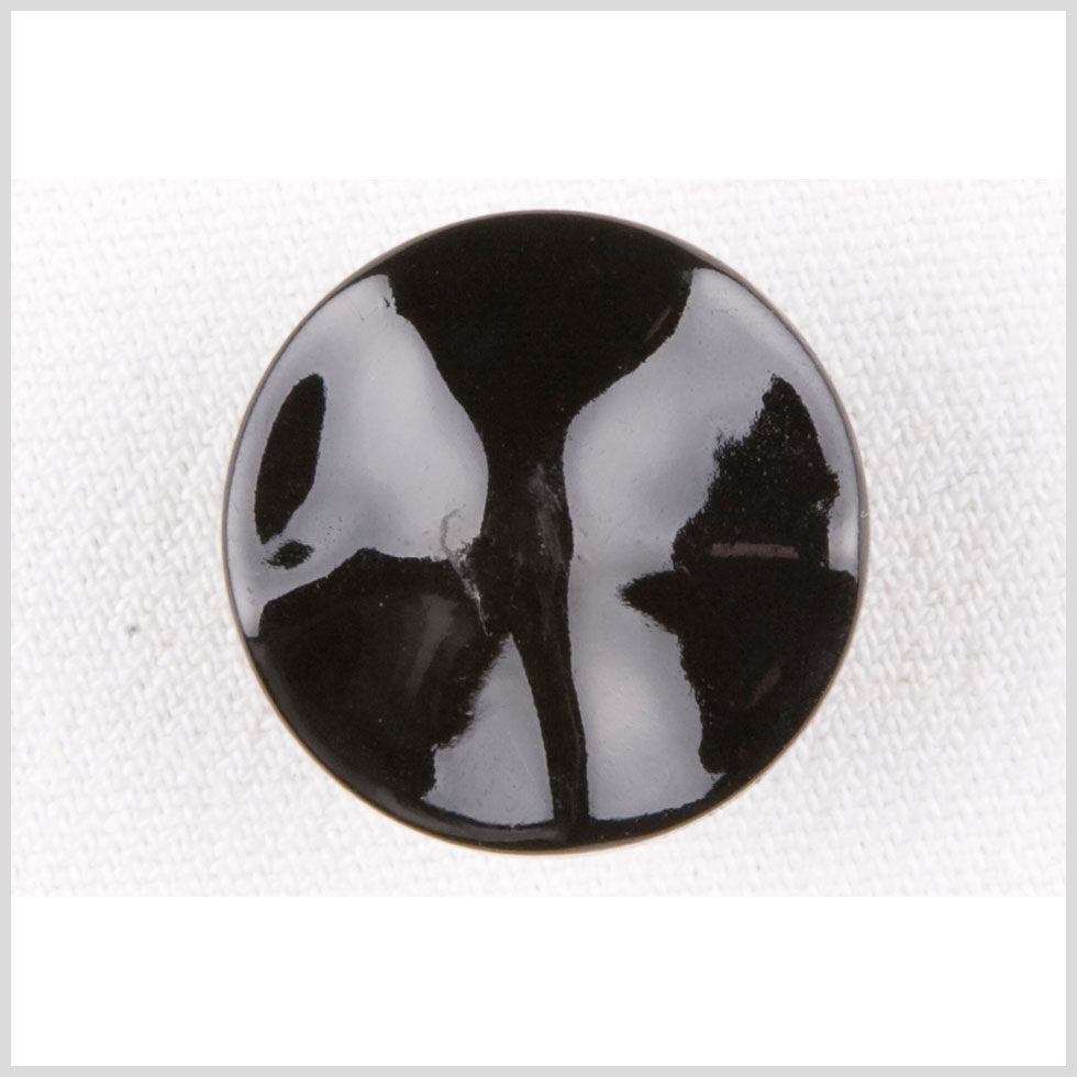 Plastic Shank Back Button - 24L/15mm - Shiny Black - Joann Fabrics