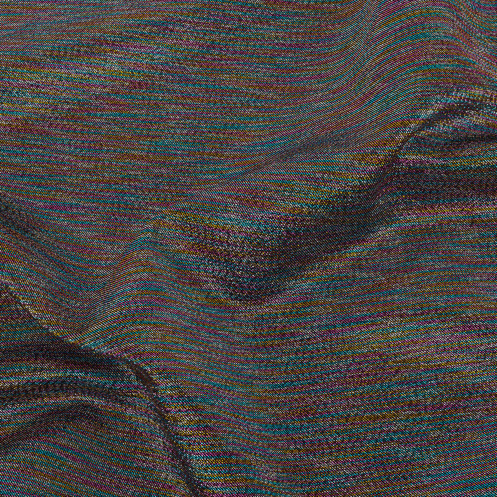 Polyester Lame - Metallic Rainbow on Black - Ellery Collection - Joann Fabrics