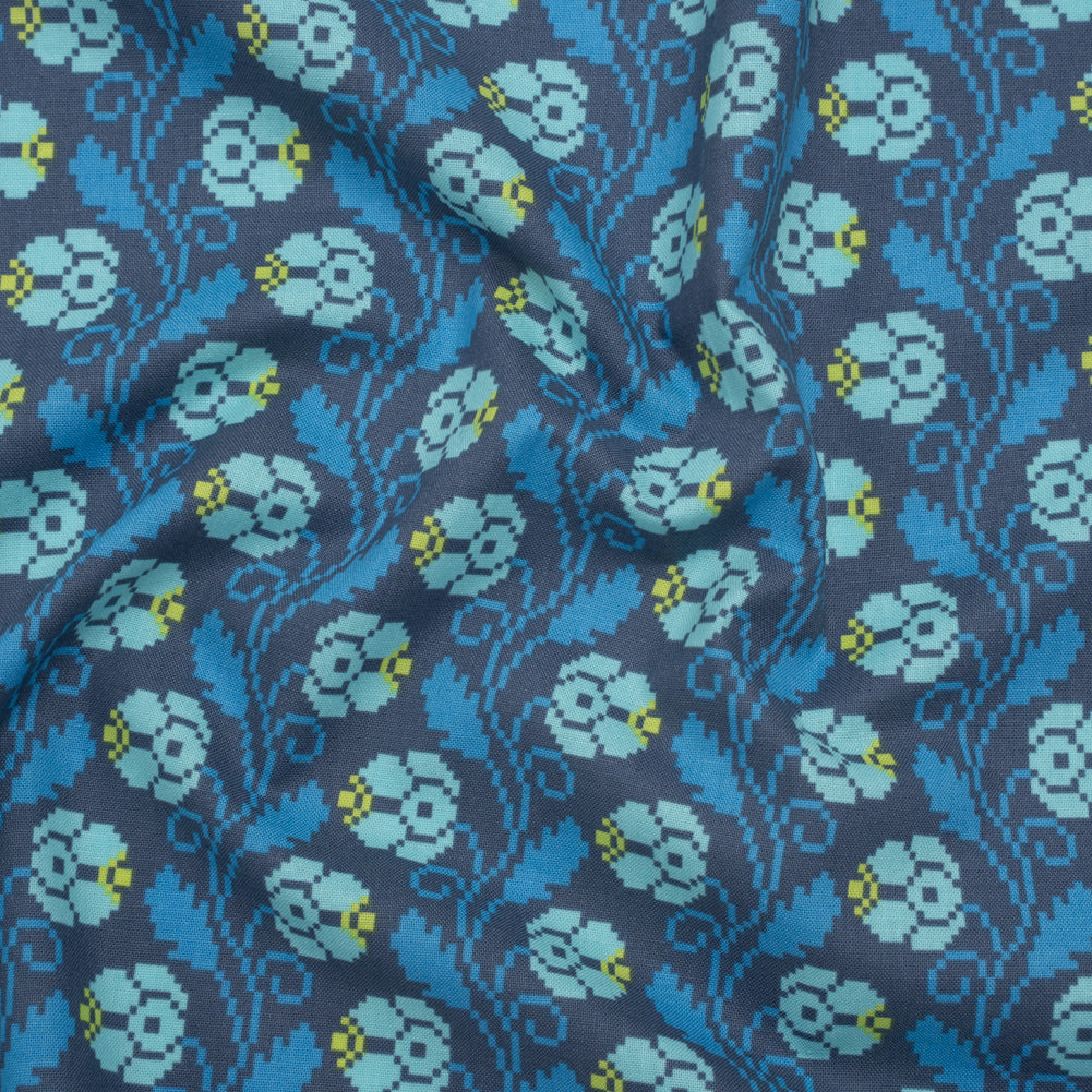Printed Quilting Cotton by Anna Maria Textiles for Northcott - Dusk Curled Vine Floral - Heiress Collection - Joann Fabrics