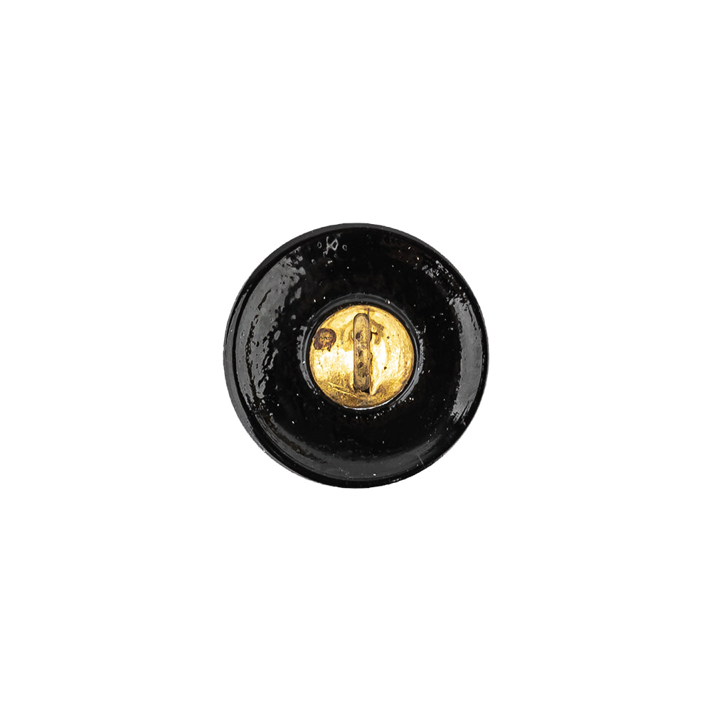 Vintage Black Classical Shank Back Glass Button - 22L/14mm - Joann Fabrics