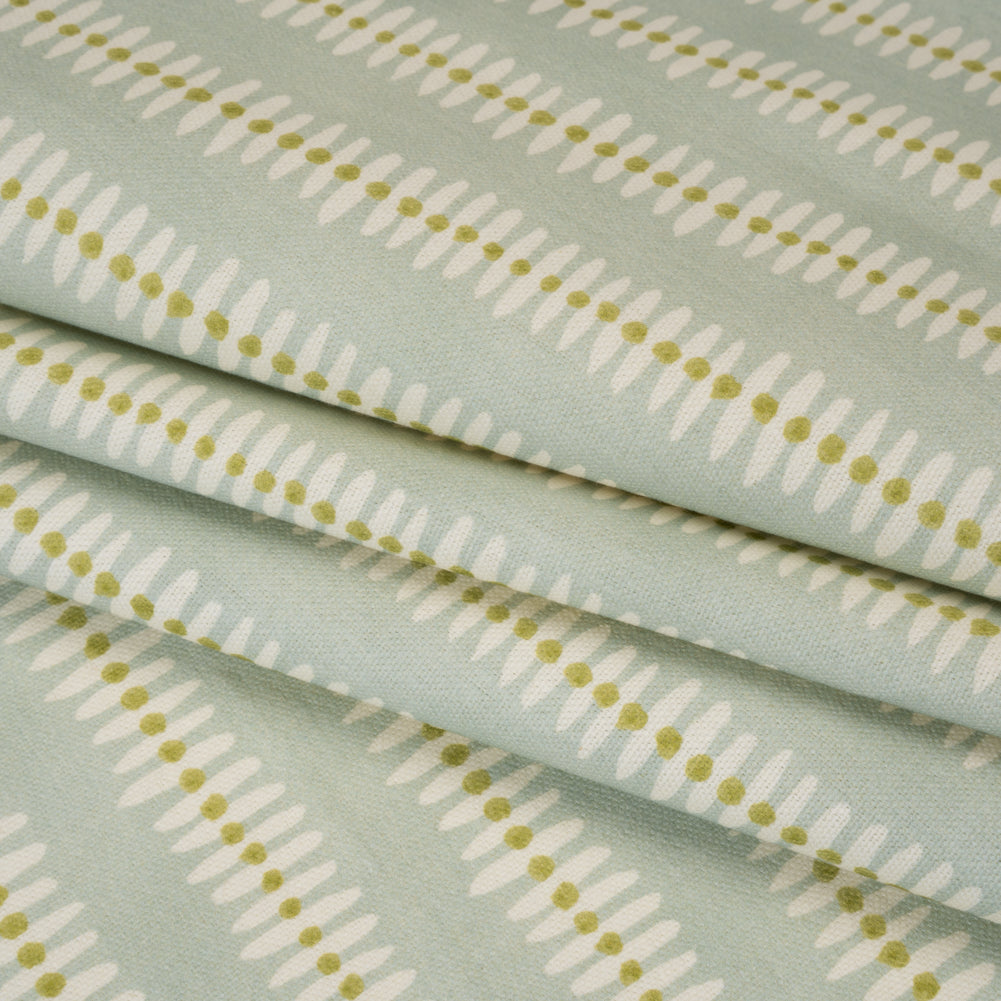 Cotton and Linen Canvas Print - Opal Dash and Dot Stripes - British Imported - Joann Fabrics