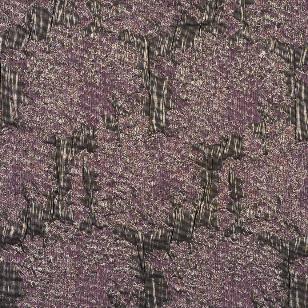 Metallic Pink, Nude and Black Abstract Brocade - Joann Fabrics