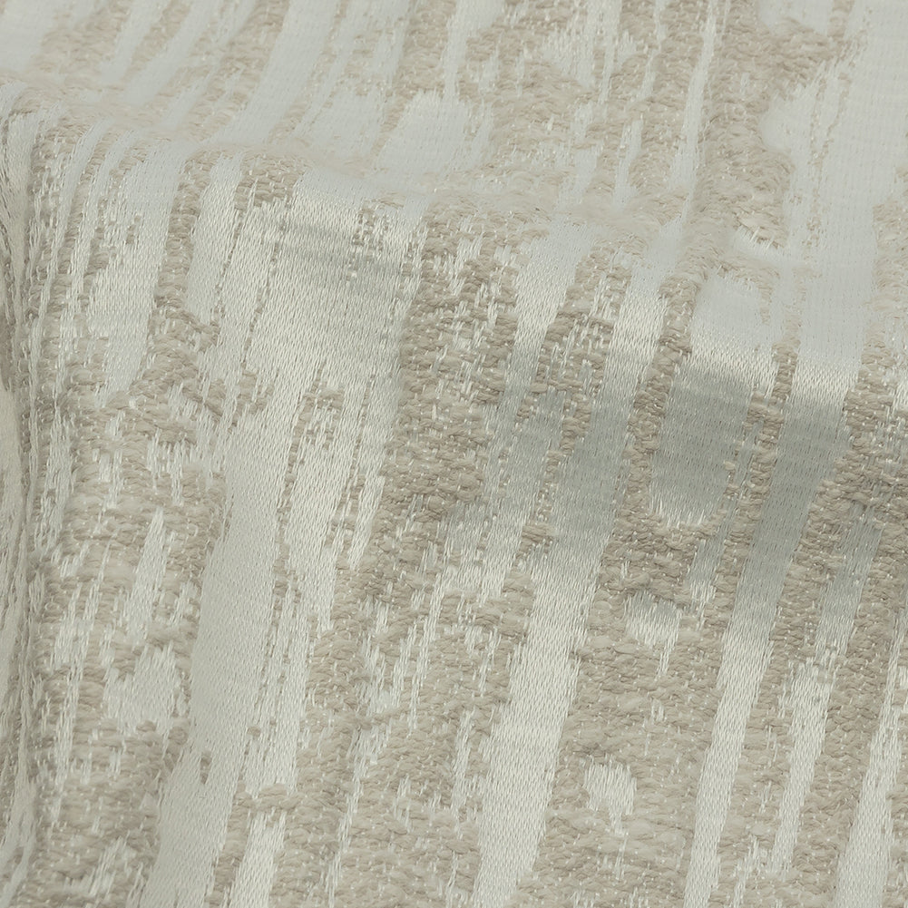 Recycled Polyester Drapery Jacquard - Ivory Striated - British Imported - Joann Fabrics