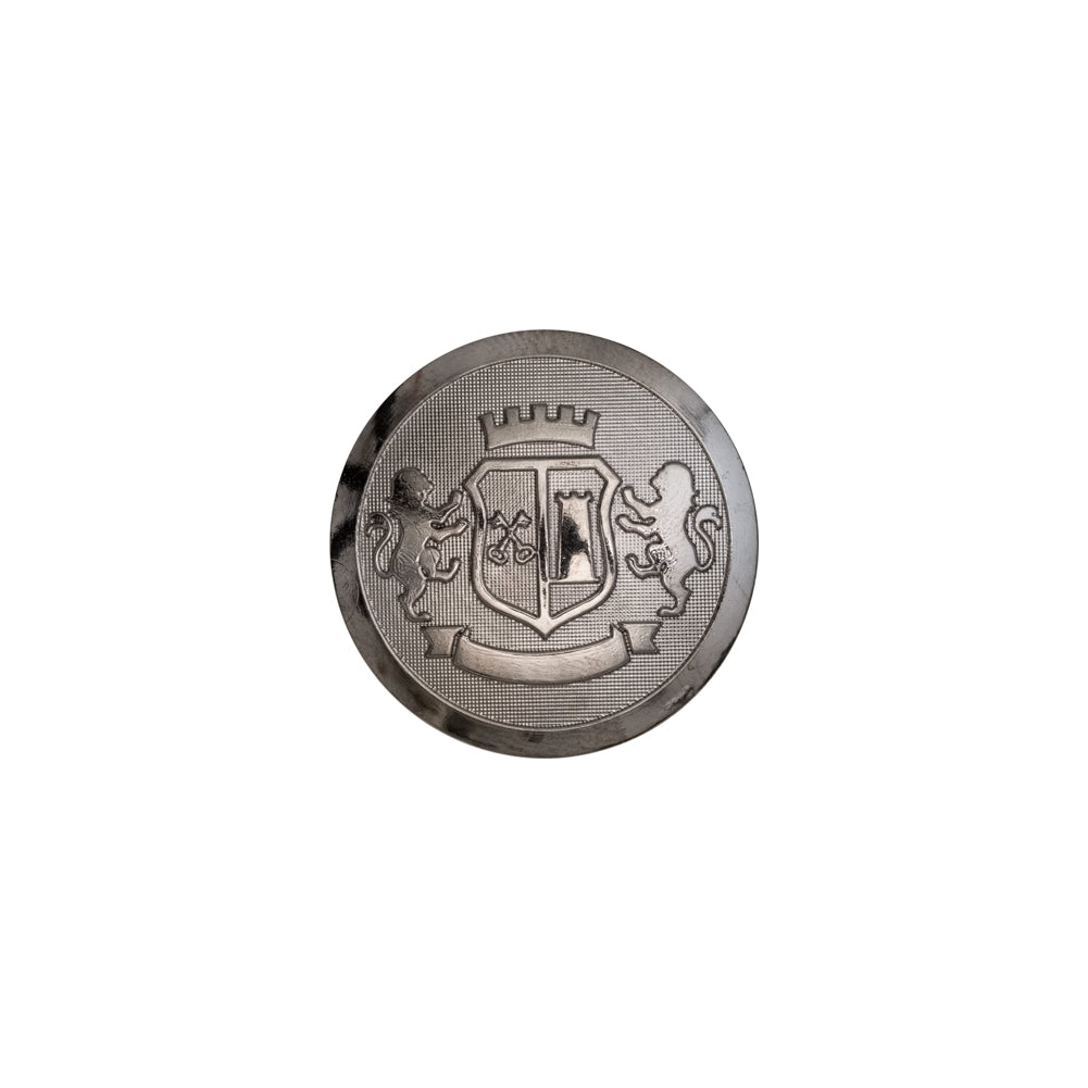 Italian Silver Crest Plastic Shank Back Button - 24L/15mm - Joann Fabrics