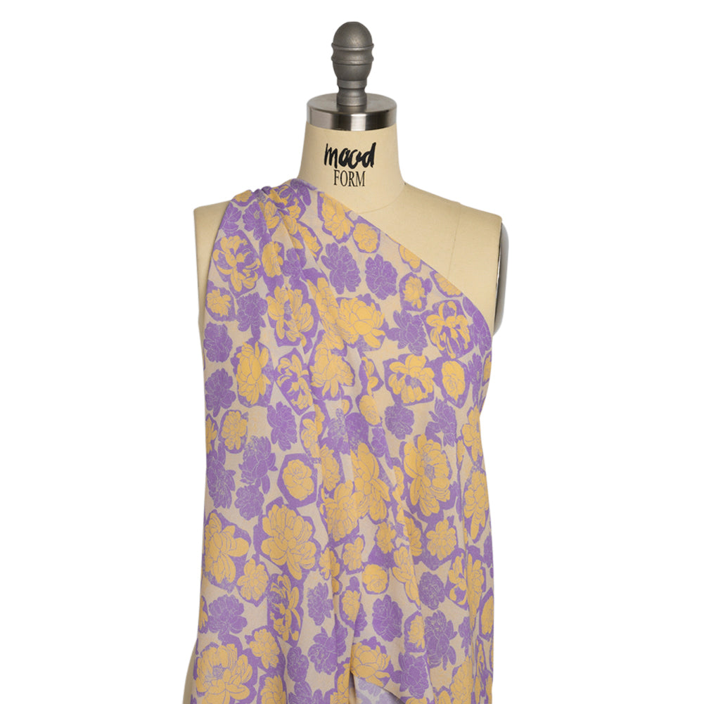 Mood Exclusive Lavender Flowering Floor Viscose Georgette - Joann Fabrics