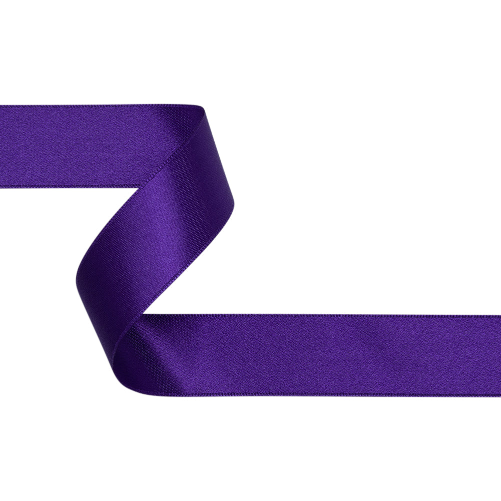 Purple Double Face French Satin Ribbon - 1