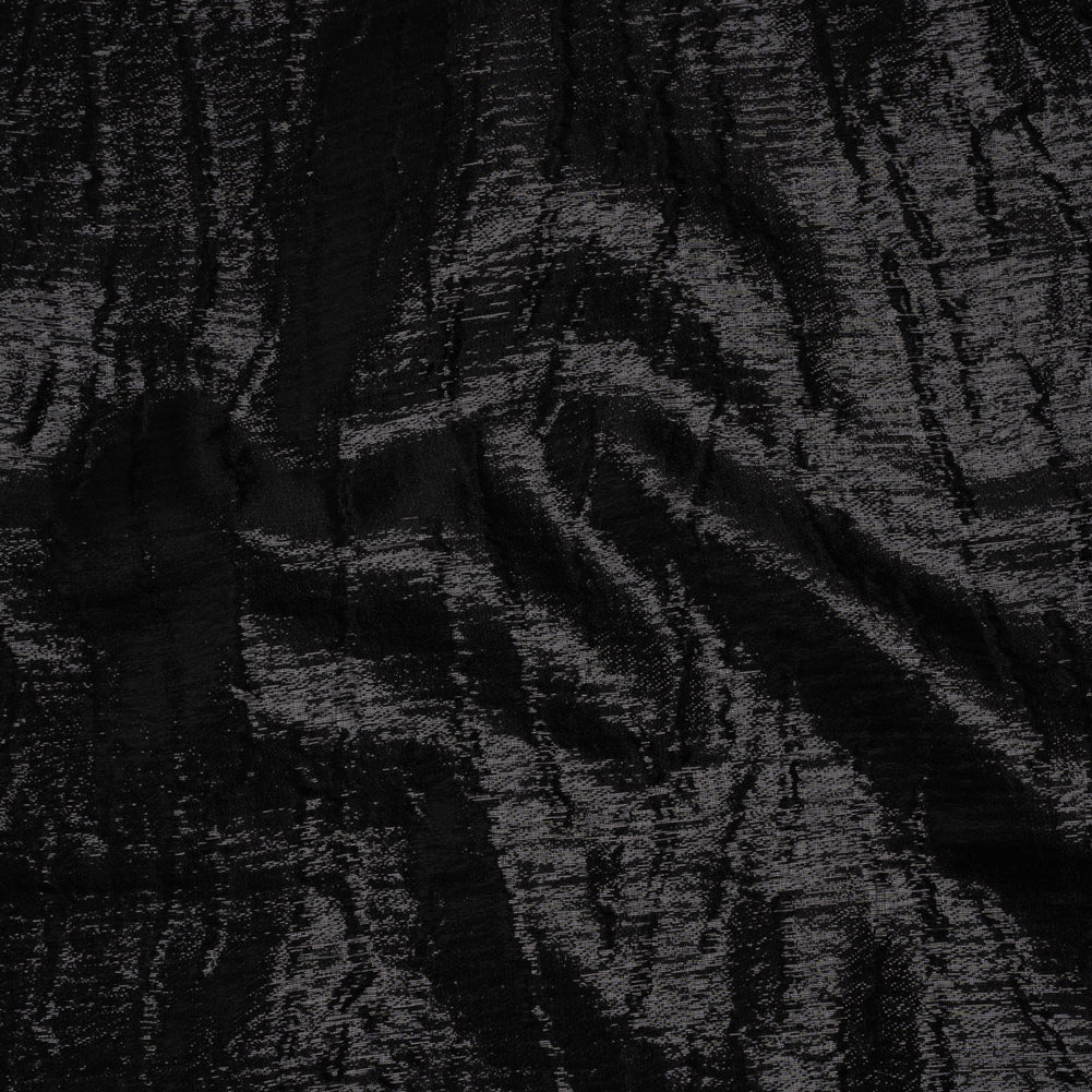 Metallic Brocade - Black Subtle Wrinkles - Kylie Collection - Joann Fabrics