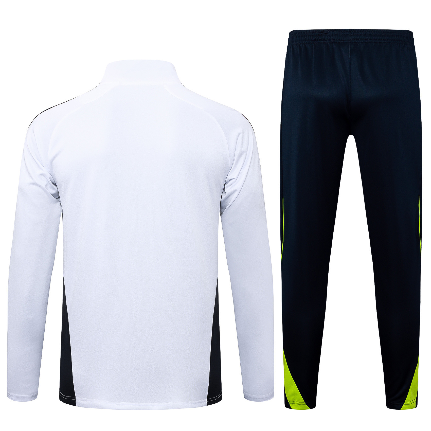 2025-2026 Real Madrid Retro White Half-Pull Training Suit Football Shirt 1:1 Thai Quality Set 01