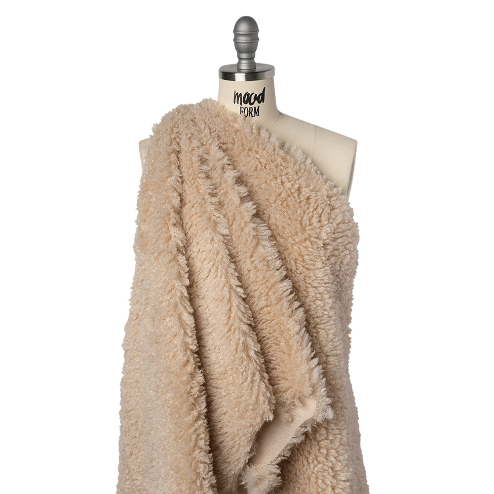 High Pile Faux Shearling Fur - Ecru - Deadstock - Joann Fabrics