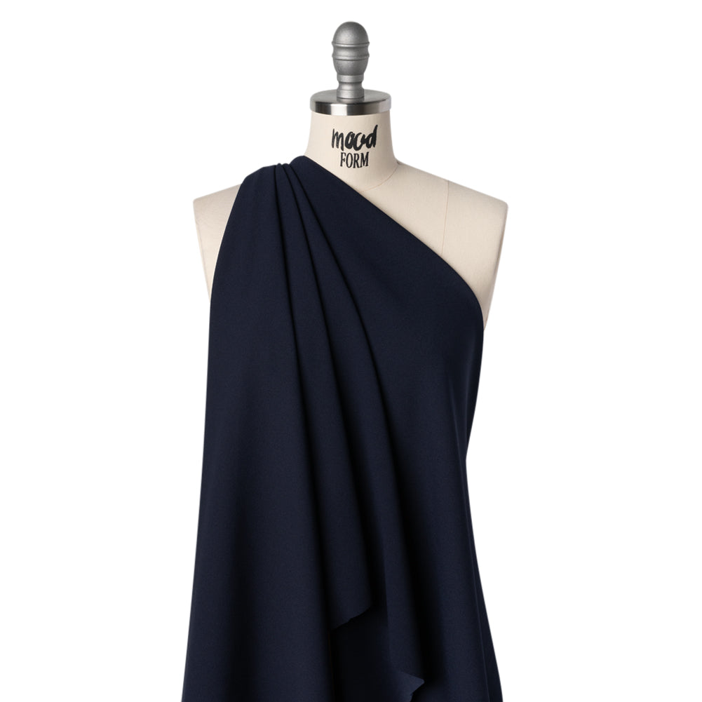 Stretch Polyester Crepe Double Knit - Midnight Navy - Designer Deadstock - Joann Fabrics