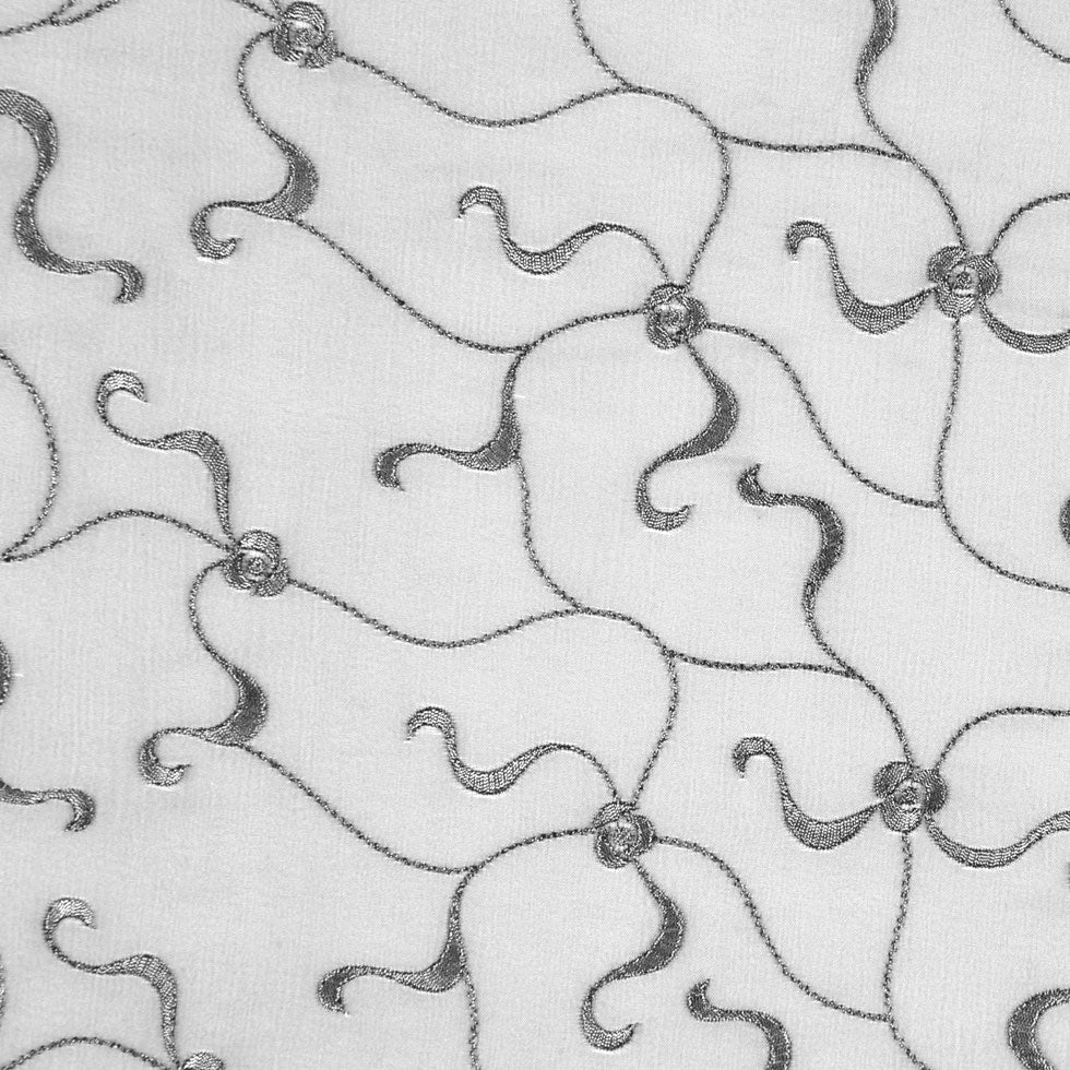 Iridescent Gray Floral Embr & Eyelet - Joann Fabrics