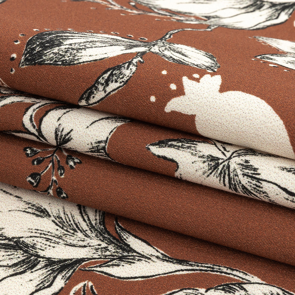 Mood Exclusive Brown Curious Consideration Stretch Cotton Sateen - Joann Fabrics